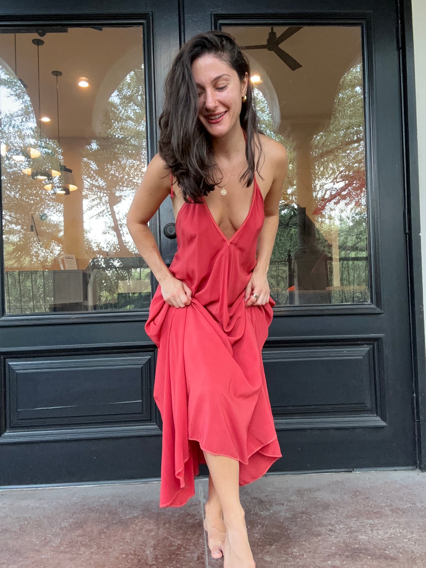 Coral Rose Ivy dress