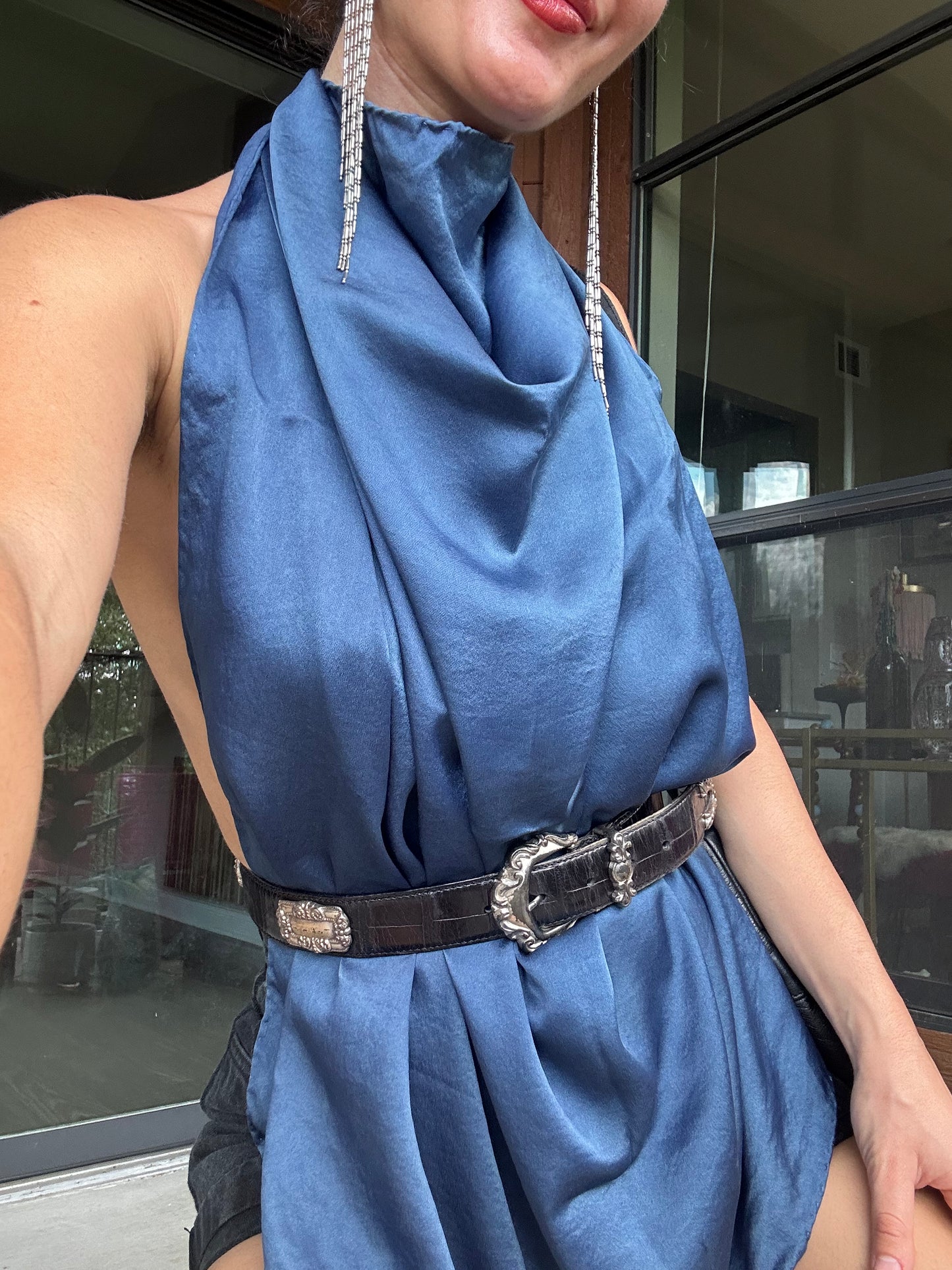 Indigo Silk Square