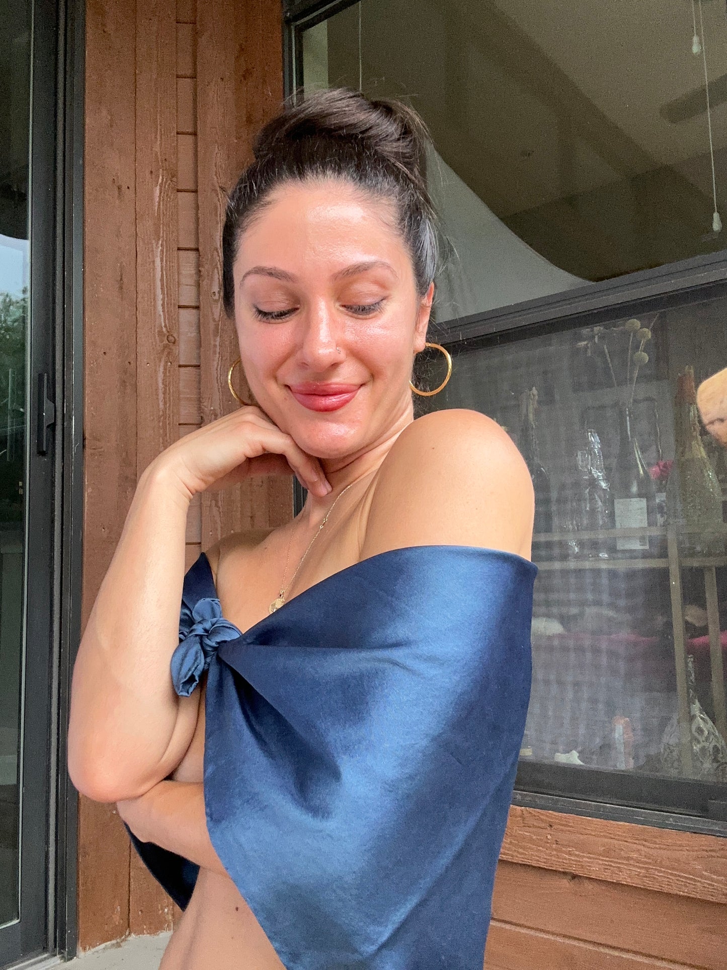 Indigo Silk Square