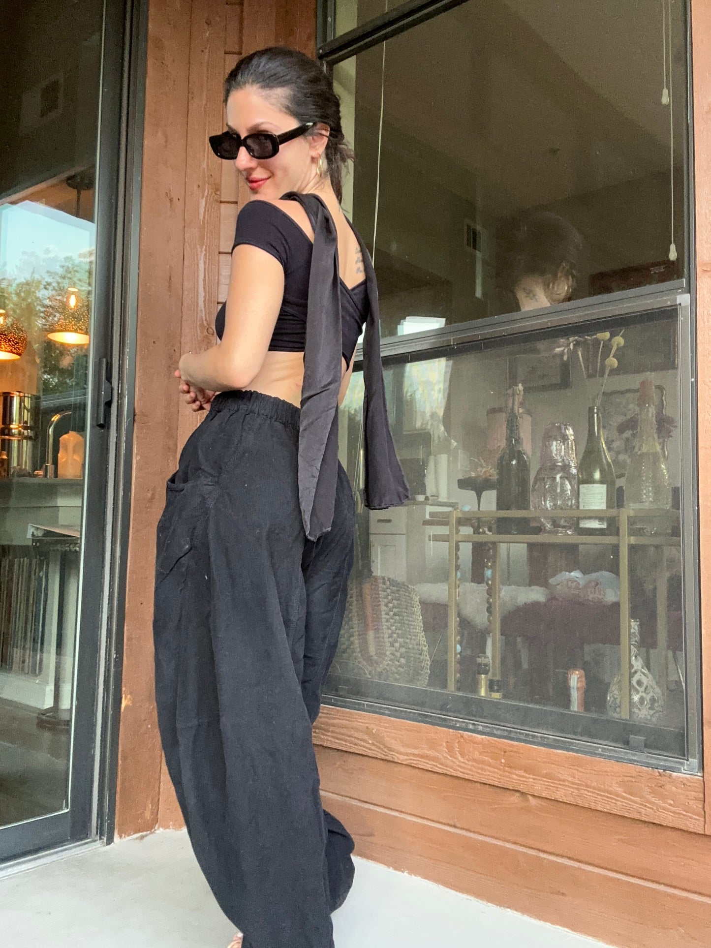 Black Silk Scarf